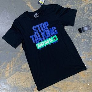 Nike Stop Talking Just Do It JDI 644351-010 Small Shirt Black